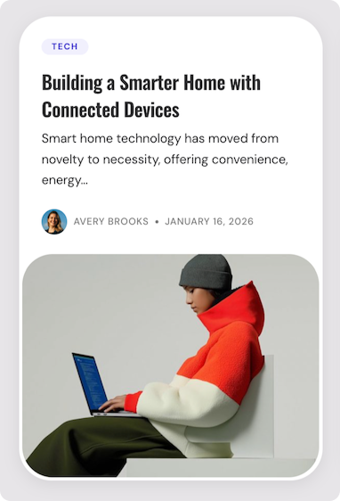 curated post template grid